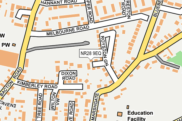 NR28 9EQ map - OS OpenMap – Local (Ordnance Survey) NR28 9EQ map - OS OpenMap – Local (Ordnance Survey)