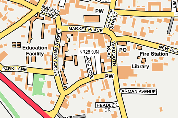 NR28 9JN map - OS OpenMap – Local (Ordnance Survey) NR28 9JN map - OS OpenMap – Local (Ordnance Survey)