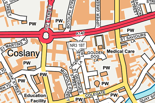 NR3 1BT map - OS OpenMap – Local (Ordnance Survey) NR3 1BT map - OS OpenMap – Local (Ordnance Survey)