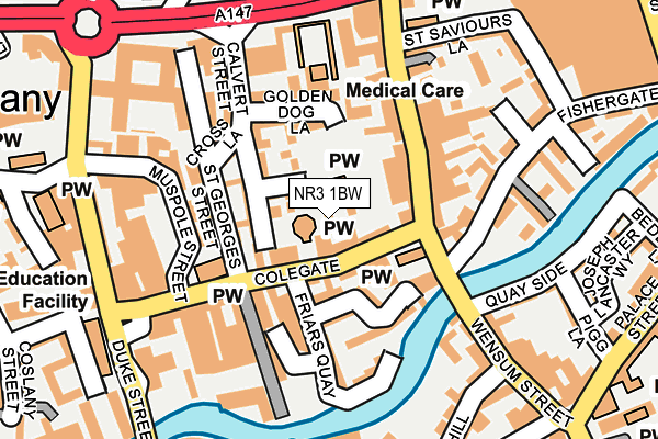 NR3 1BW map - OS OpenMap – Local (Ordnance Survey) NR3 1BW map - OS OpenMap – Local (Ordnance Survey)