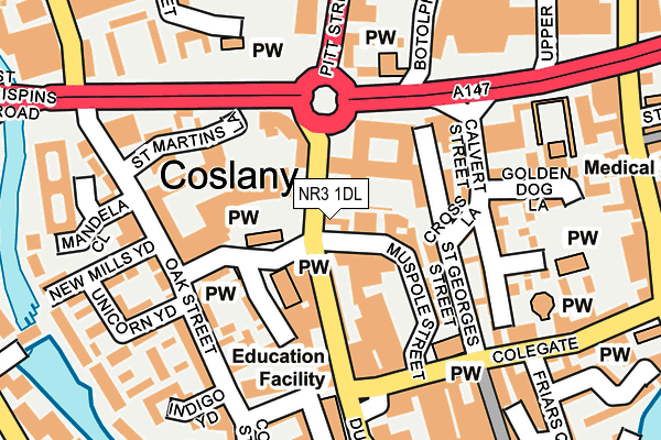 NR3 1DL map - OS OpenMap – Local (Ordnance Survey) NR3 1DL map - OS OpenMap – Local (Ordnance Survey)
