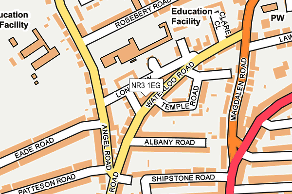 NR3 1EG map - OS OpenMap – Local (Ordnance Survey) NR3 1EG map - OS OpenMap – Local (Ordnance Survey)