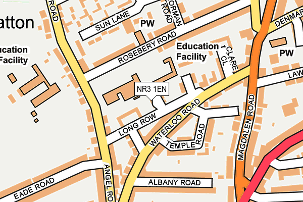 NR3 1EN map - OS OpenMap – Local (Ordnance Survey)