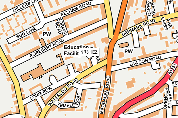 NR3 1EZ map - OS OpenMap – Local (Ordnance Survey) NR3 1EZ map - OS OpenMap – Local (Ordnance Survey)