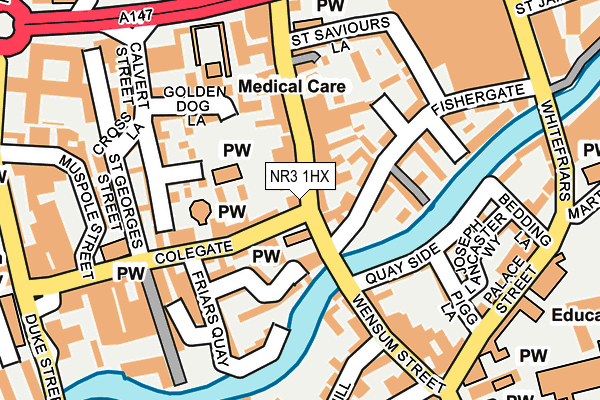 NR3 1HX map - OS OpenMap – Local (Ordnance Survey) NR3 1HX map - OS OpenMap – Local (Ordnance Survey)