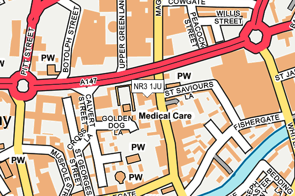 NR3 1JU map - OS OpenMap – Local (Ordnance Survey)