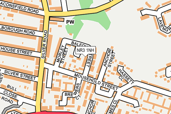 NR3 1NH map - OS OpenMap – Local (Ordnance Survey) NR3 1NH map - OS OpenMap – Local (Ordnance Survey)