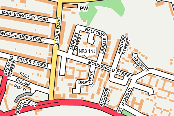 NR3 1NJ map - OS OpenMap – Local (Ordnance Survey) NR3 1NJ map - OS OpenMap – Local (Ordnance Survey)