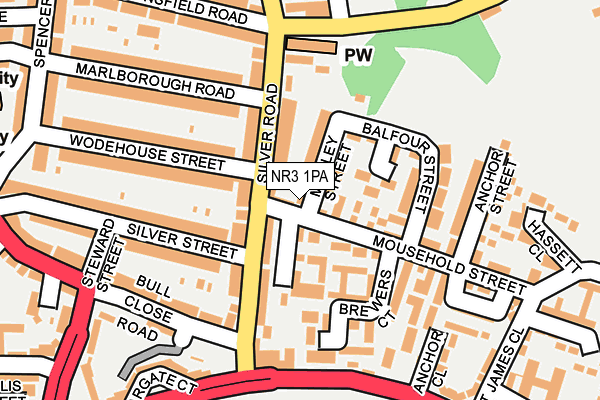 NR3 1PA map - OS OpenMap – Local (Ordnance Survey) NR3 1PA map - OS OpenMap – Local (Ordnance Survey)