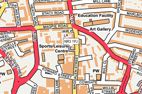 NR3 1PJ map - OS OpenMap – Local (Ordnance Survey) NR3 1PJ map - OS OpenMap – Local (Ordnance Survey)