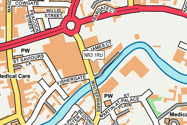 NR3 1RU map - OS OpenMap – Local (Ordnance Survey)