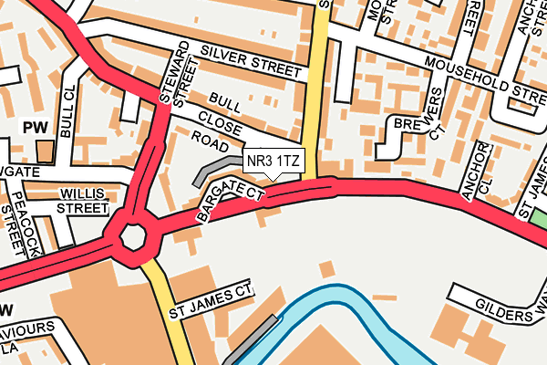 NR3 1TZ map - OS OpenMap – Local (Ordnance Survey) NR3 1TZ map - OS OpenMap – Local (Ordnance Survey)