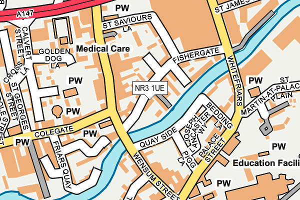 NR3 1UE map - OS OpenMap – Local (Ordnance Survey) NR3 1UE map - OS OpenMap – Local (Ordnance Survey)