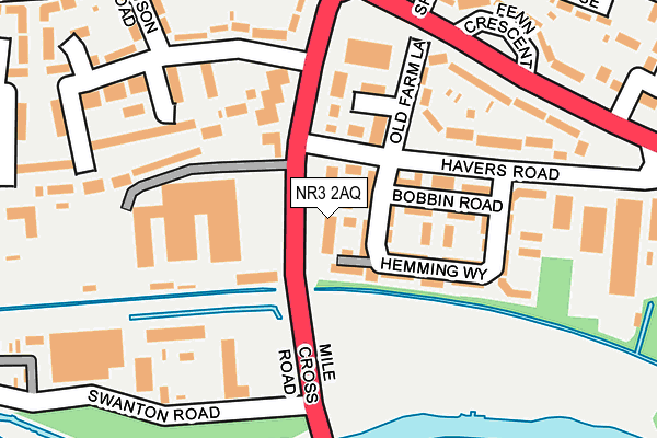 NR3 2AQ map - OS OpenMap – Local (Ordnance Survey)