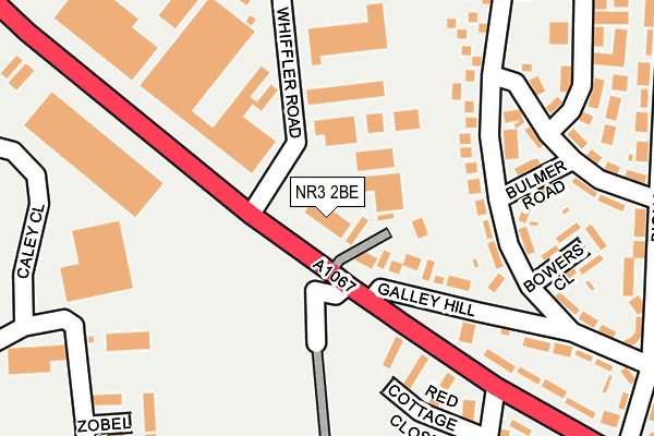 NR3 2BE map - OS OpenMap – Local (Ordnance Survey) NR3 2BE map - OS OpenMap – Local (Ordnance Survey)