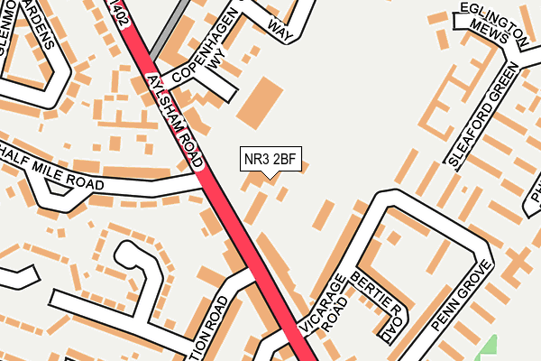 NR3 2BF map - OS OpenMap – Local (Ordnance Survey) NR3 2BF map - OS OpenMap – Local (Ordnance Survey)