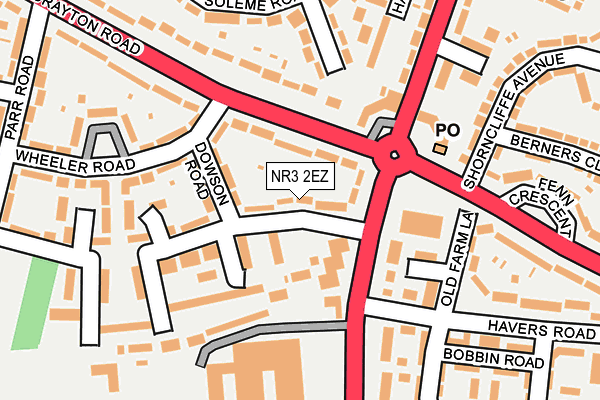 NR3 2EZ map - OS OpenMap – Local (Ordnance Survey) NR3 2EZ map - OS OpenMap – Local (Ordnance Survey)