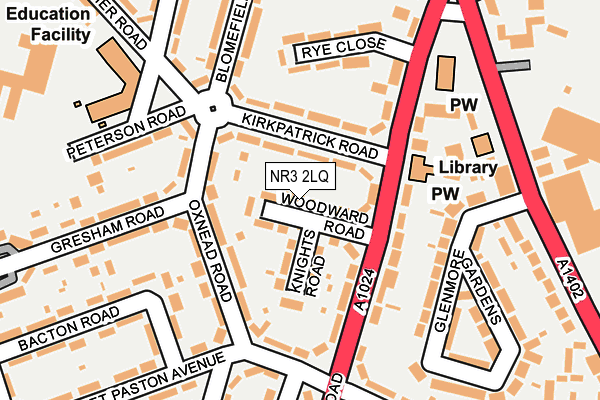 NR3 2LQ map - OS OpenMap – Local (Ordnance Survey) NR3 2LQ map - OS OpenMap – Local (Ordnance Survey)