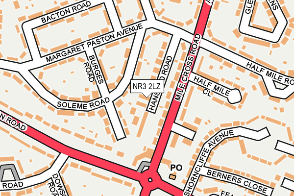 NR3 2LZ map - OS OpenMap – Local (Ordnance Survey) NR3 2LZ map - OS OpenMap – Local (Ordnance Survey)