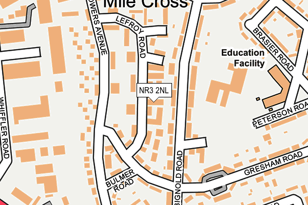 NR3 2NL map - OS OpenMap – Local (Ordnance Survey) NR3 2NL map - OS OpenMap – Local (Ordnance Survey)