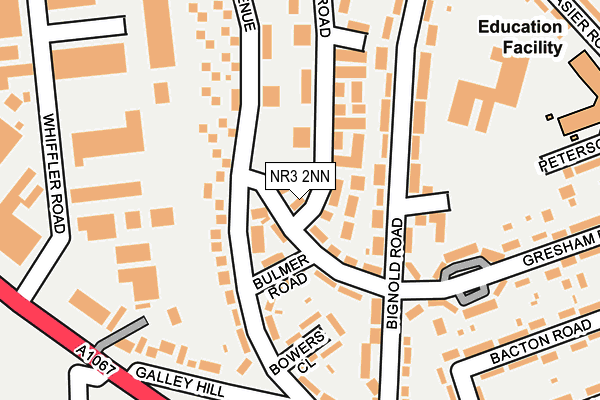 NR3 2NN map - OS OpenMap – Local (Ordnance Survey) NR3 2NN map - OS OpenMap – Local (Ordnance Survey)