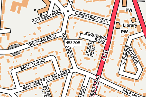 NR3 2QR map - OS OpenMap – Local (Ordnance Survey) NR3 2QR map - OS OpenMap – Local (Ordnance Survey)