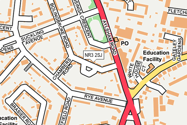 NR3 2SJ map - OS OpenMap – Local (Ordnance Survey) NR3 2SJ map - OS OpenMap – Local (Ordnance Survey)