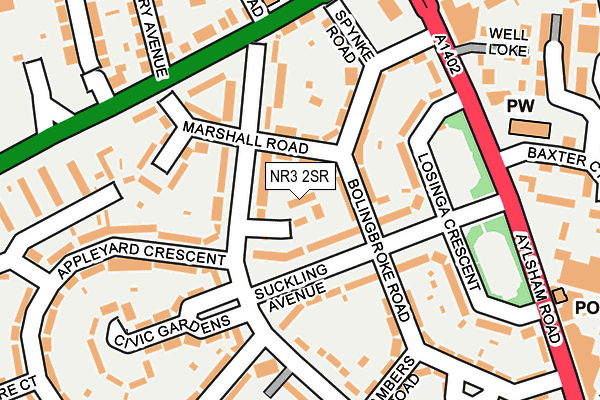 NR3 2SR map - OS OpenMap – Local (Ordnance Survey) NR3 2SR map - OS OpenMap – Local (Ordnance Survey)