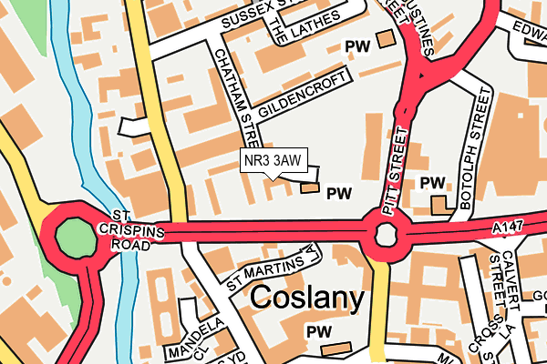 NR3 3AW map - OS OpenMap – Local (Ordnance Survey) NR3 3AW map - OS OpenMap – Local (Ordnance Survey)