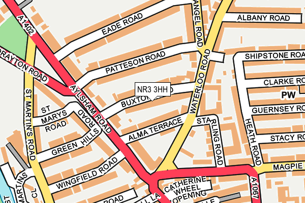 NR3 3HH map - OS OpenMap – Local (Ordnance Survey)