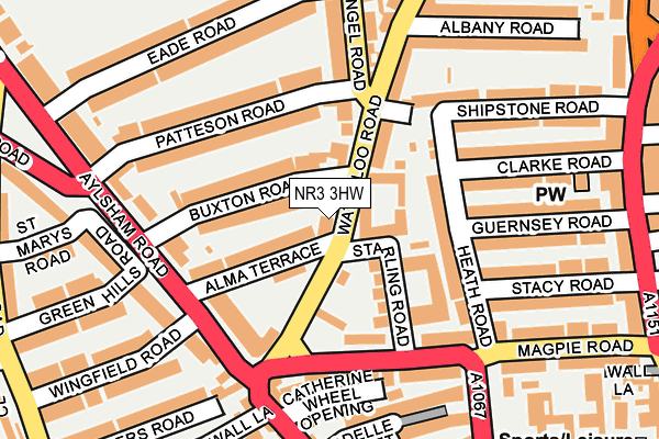 NR3 3HW map - OS OpenMap – Local (Ordnance Survey) NR3 3HW map - OS OpenMap – Local (Ordnance Survey)