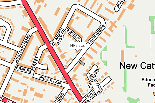 NR3 3JZ map - OS OpenMap – Local (Ordnance Survey) NR3 3JZ map - OS OpenMap – Local (Ordnance Survey)