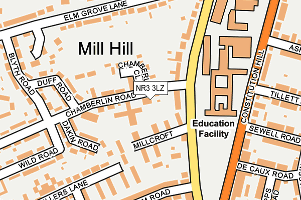 NR3 3LZ map - OS OpenMap – Local (Ordnance Survey) NR3 3LZ map - OS OpenMap – Local (Ordnance Survey)