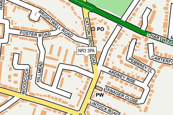 NR3 3PA map - OS OpenMap – Local (Ordnance Survey) NR3 3PA map - OS OpenMap – Local (Ordnance Survey)