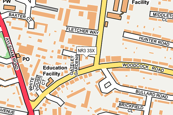 NR3 3SX map - OS OpenMap – Local (Ordnance Survey) NR3 3SX map - OS OpenMap – Local (Ordnance Survey)