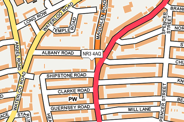 NR3 4AQ map - OS OpenMap – Local (Ordnance Survey) NR3 4AQ map - OS OpenMap – Local (Ordnance Survey)