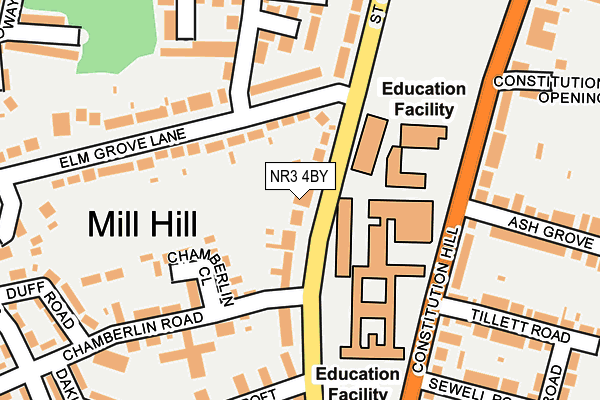 NR3 4BY map - OS OpenMap – Local (Ordnance Survey) NR3 4BY map - OS OpenMap – Local (Ordnance Survey)