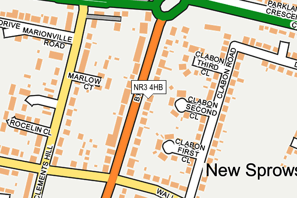 NR3 4HB map - OS OpenMap – Local (Ordnance Survey) NR3 4HB map - OS OpenMap – Local (Ordnance Survey)