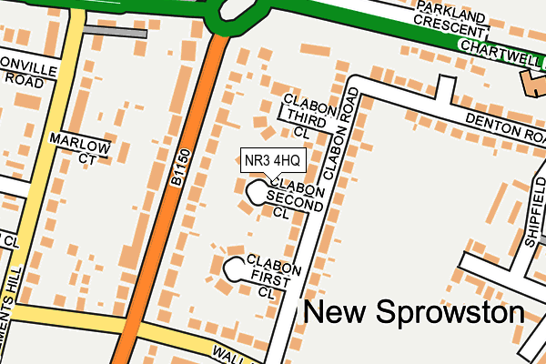 NR3 4HQ map - OS OpenMap – Local (Ordnance Survey) NR3 4HQ map - OS OpenMap – Local (Ordnance Survey)