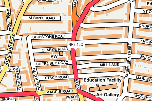 NR3 4LQ map - OS OpenMap – Local (Ordnance Survey) NR3 4LQ map - OS OpenMap – Local (Ordnance Survey)
