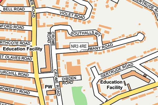 NR3 4RE map - OS OpenMap – Local (Ordnance Survey) NR3 4RE map - OS OpenMap – Local (Ordnance Survey)