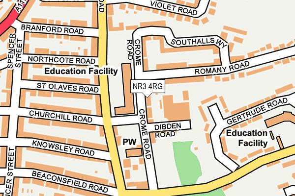 NR3 4RG map - OS OpenMap – Local (Ordnance Survey) NR3 4RG map - OS OpenMap – Local (Ordnance Survey)