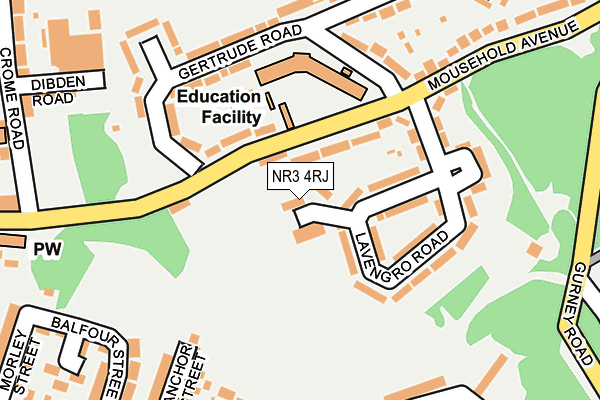 NR3 4RJ map - OS OpenMap – Local (Ordnance Survey) NR3 4RJ map - OS OpenMap – Local (Ordnance Survey)