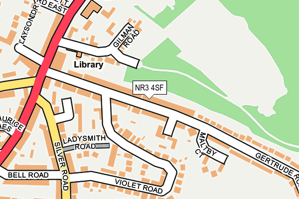 NR3 4SF map - OS OpenMap – Local (Ordnance Survey) NR3 4SF map - OS OpenMap – Local (Ordnance Survey)