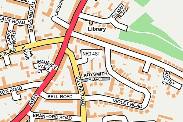 NR3 4ST map - OS OpenMap – Local (Ordnance Survey) NR3 4ST map - OS OpenMap – Local (Ordnance Survey)