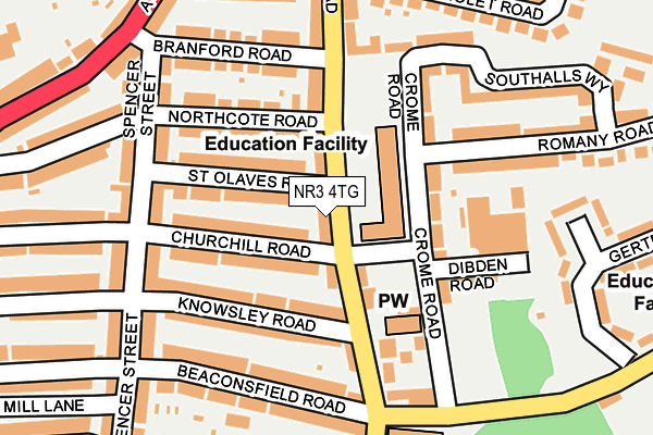 NR3 4TG map - OS OpenMap – Local (Ordnance Survey) NR3 4TG map - OS OpenMap – Local (Ordnance Survey)