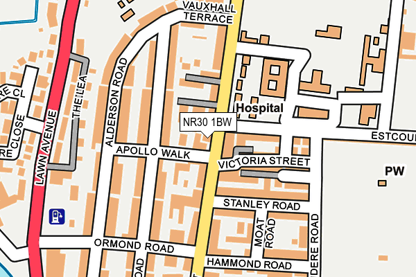 NR30 1BW map - OS OpenMap – Local (Ordnance Survey) NR30 1BW map - OS OpenMap – Local (Ordnance Survey)