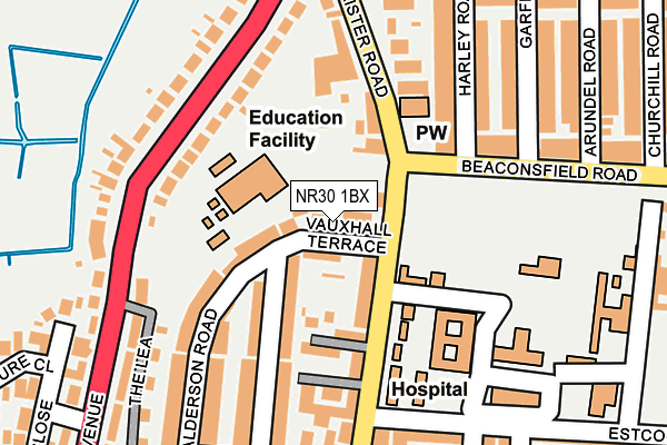 NR30 1BX map - OS OpenMap – Local (Ordnance Survey) NR30 1BX map - OS OpenMap – Local (Ordnance Survey)