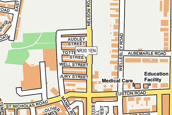 NR30 1EN map - OS OpenMap – Local (Ordnance Survey) NR30 1EN map - OS OpenMap – Local (Ordnance Survey)