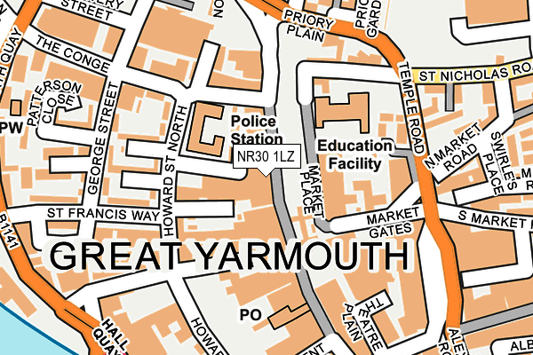 NR30 1LZ map - OS OpenMap – Local (Ordnance Survey) NR30 1LZ map - OS OpenMap – Local (Ordnance Survey)